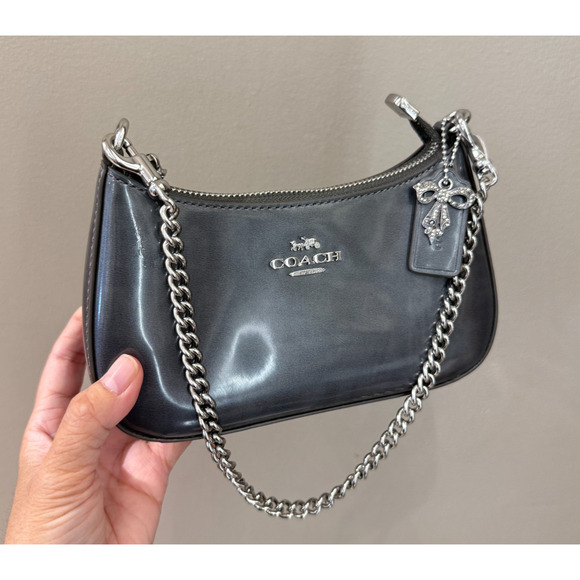 Coach Teri Mini Crossbody Bag CCE83 Silver - Picture 1 of 9